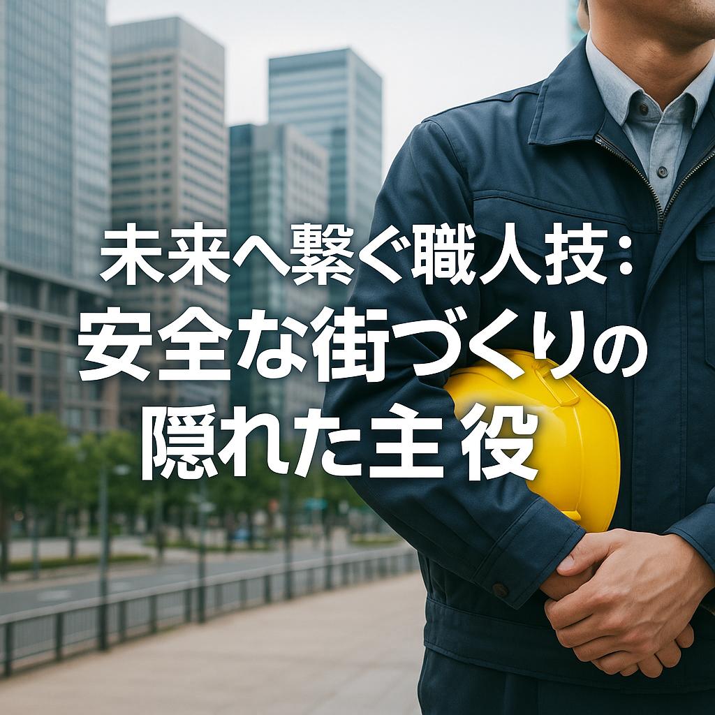 未来へ繋ぐ職人技:安全な街づくりの隠れた主役